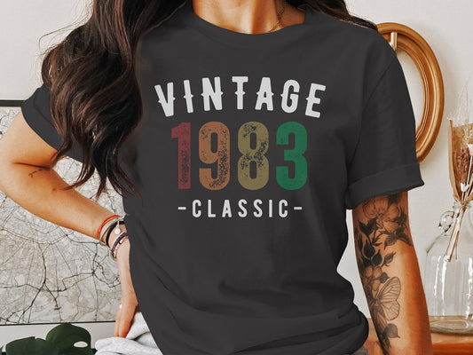 Vintage 40th Birthday T-Shirt, Retro Birthday Shirt, 40th Birthday Shirt, 40th Birthday Gift for Women, Tee for Women, Gift for her