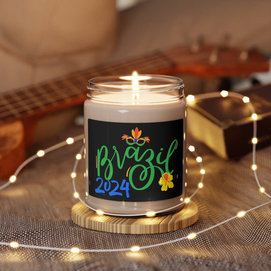 Cute Brazil 2024 Candle, Gift For Mardi Gras 2024, Carnival Gift For Friend, Vegan Candle, Soy Candle, Cute Brazil Gift, Brazil Theme Gift