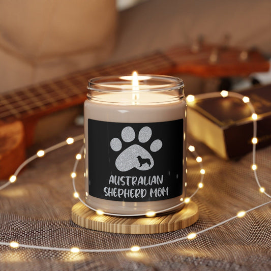 Cute Australian Shepherd Mom Candle, Aussie Dog Lover Gift, Gift For Dog Lover, Vegan Candle, Soy Candle, Dog Candle, Aussie Dog Candle