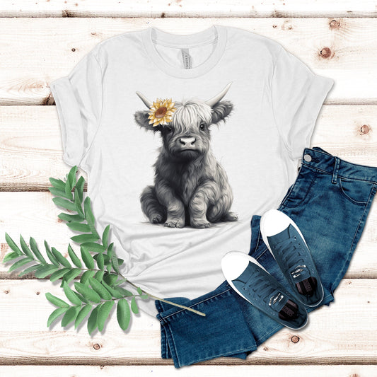Cute Baby Highland Cow Shirt, Highland Cow Sweatshirt, Highland Cow Gifts, Highland Cow T-Shirt, Boho Highland Cow, Baby Highland Cow