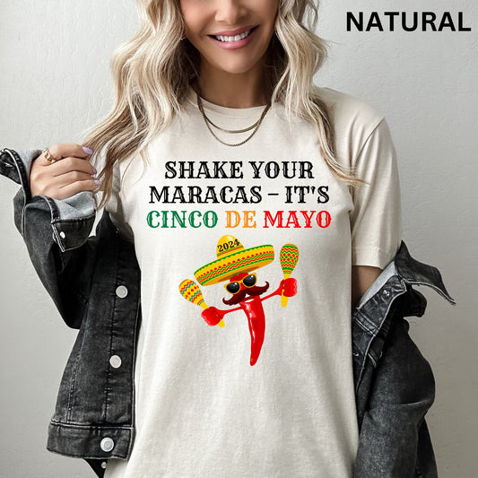 Cinco de Mayo 2024 T-Shirt, Fun Jalapeno Pepper, Funny Drinking Shirt, Margarita Shirt , Cinco De Mayo Shirt, Nacho Average Shirt