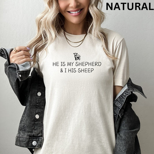 He Is My Shepherd & I His Sheep Christian T-shirt, Christian Gift, Minimalist Christian Shirt, Sheep Sweatshirt, Lost Sheep Shirt