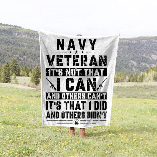 Navy Veteran Velveteen Blanket, Navy Retirement Gift, Navy Vet Gift, Blanket For Navy Veteran, Navy Veteran Gift, Navy Veteran Birthday Gift