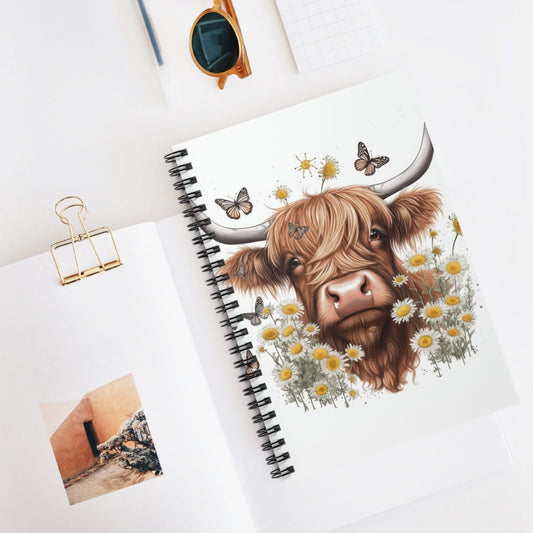 Highland Cow Spiral Notebook, Highland Cow Journal, Highland Cow Gifts, Gift For Highland Cow Lover, Cow Gifts, Cow Journal