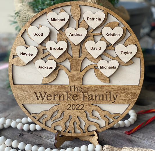 Personalized Family Tree Plaque