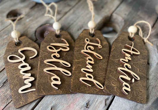 Personalized Large Wood Tags