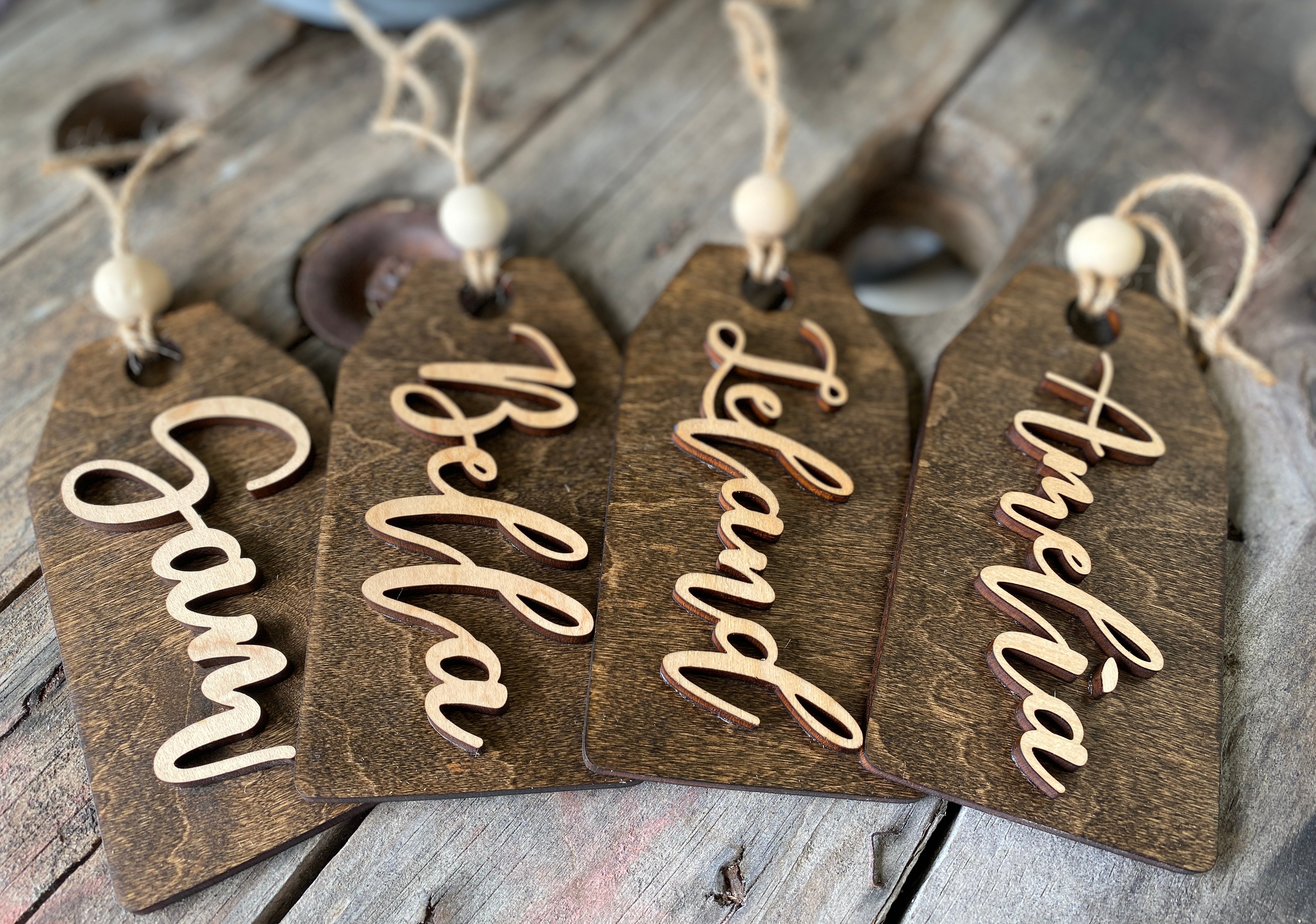 Personalized Wood Stocking Tag – Signs by Caitlin